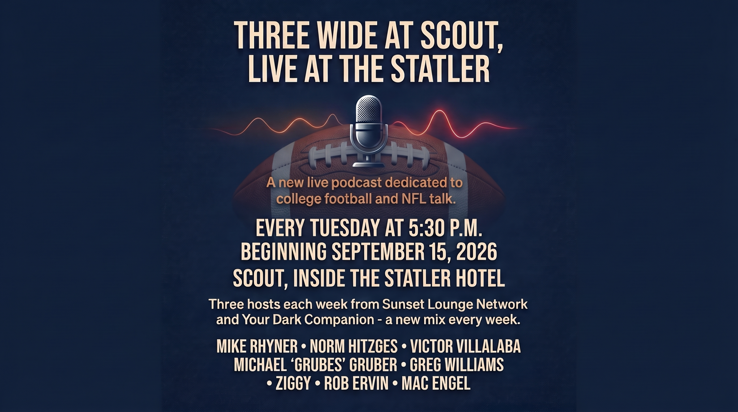 Three Wide at Scout, Live at The Statler — premiere announcement